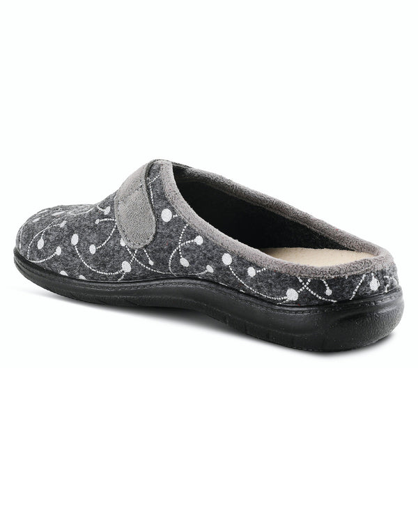 Spring Step Shoes SOPHIE Embroidered Slipper Grey