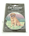 Golden Retriever Sitting Car Coaster 233-15B