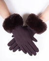 Faux Fur Cuff Tech Gloves, The Clothing Cove