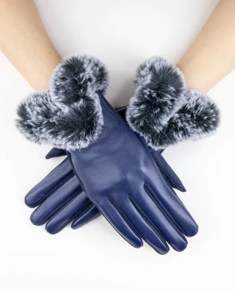 Faux Fur Cuff Tech Gloves, The Clothing Cove