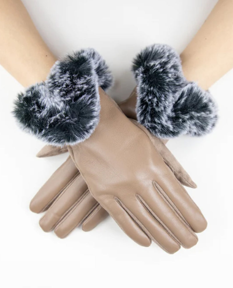 Faux Fur Cuff Tech Gloves, The Clothing Cove