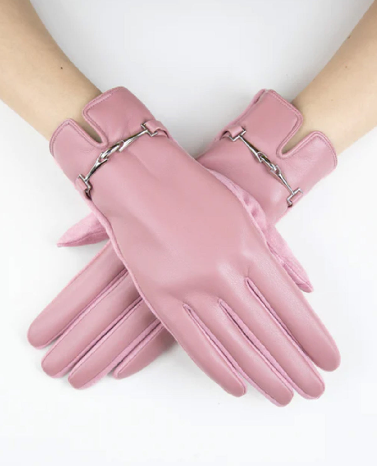 Faux Leather Chain Link Glove GL12335 Faux Leather Tech Gloves The Clothing Cove