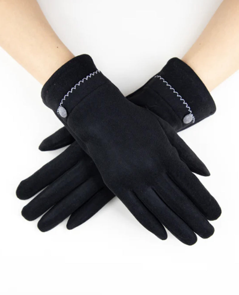Wool Zig Zag Glove GL12333 Black