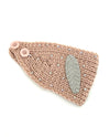 Beaded Feather Knit Headband BA1020 Pink