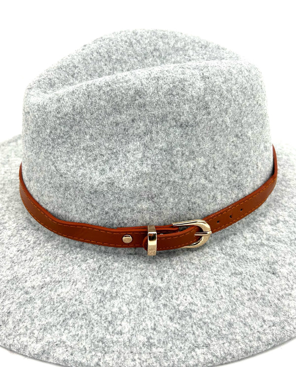 Faux Leather Thin Hat Band B3932 Tan