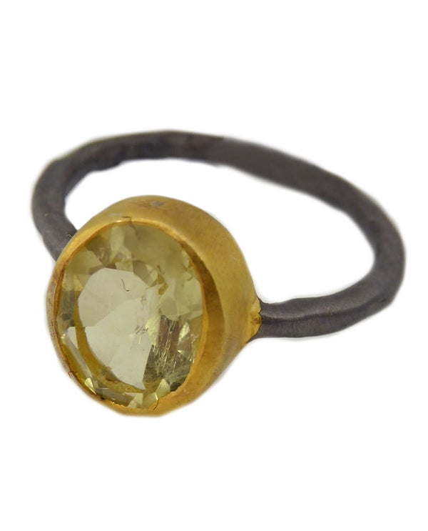Yellow Paz Collective AB140-LM Oval Ring