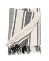 100% Cotton Throw With Fringes 10110 Navy White