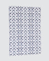 100% Cotton Solid/Print Tea Towel 10041 Blue & White