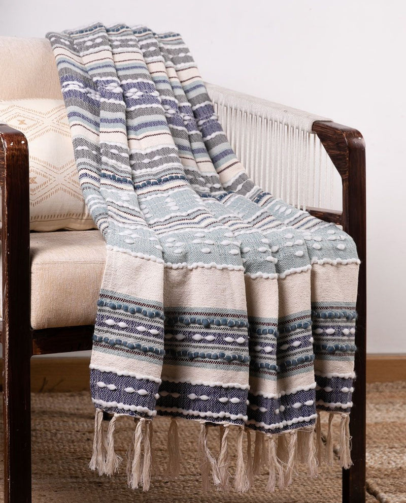 Multi Coloutred Throw Multi Color Throw With Fringe 10041 – The Clothing Cove