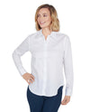 Ruby Rd. 67546 Long Sleeve Collar Solid Shirt White