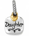 Brighton JC0232 Daughter Always Charm silver daughter charm with golden heart