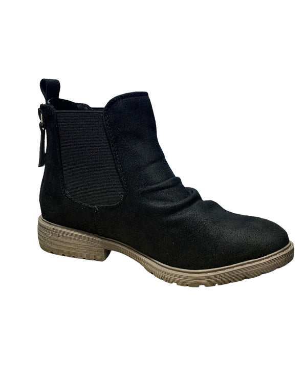Very G VGLB0333 Vienna Faux Suede Ankle Boot Black