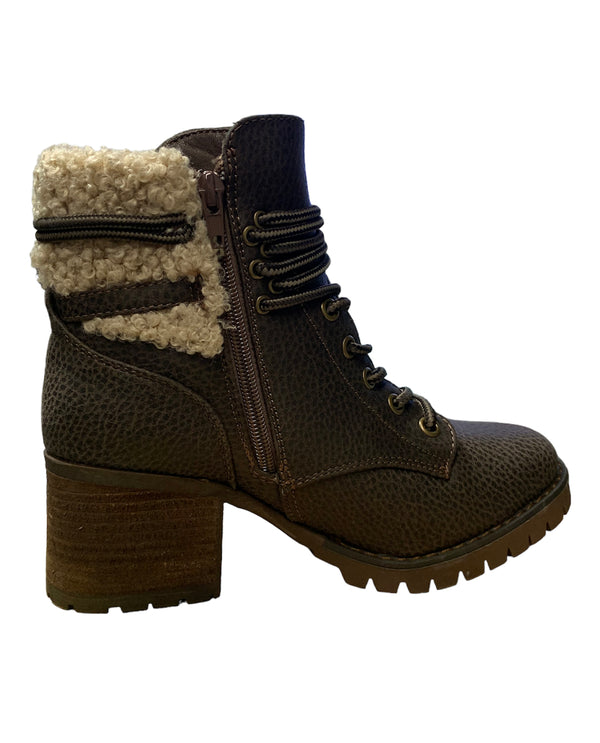 Very G VGLB0335 Olivia 2 Sherpa Accent Boot Chocolate