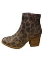 Very G VGLB0364 Carlos Leopard Print Ankle Boot Tan