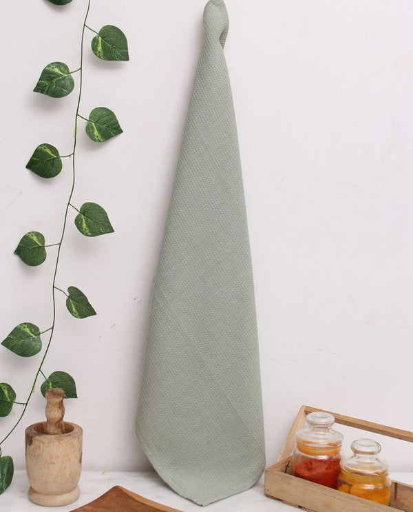 100% Cotton Printed Tea Towel 10161 Green