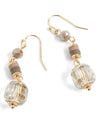 Coco & Carmen WN004172, 4173 Facet Bead Dangle Earring Taupe