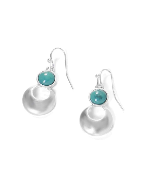 Coco & Carmen WN004205, 4206 Silver Circle With Turquoise Silver
