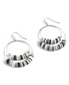 Coco & Carmen WN004125 Heishi Hoop Silver, Black, White Silver