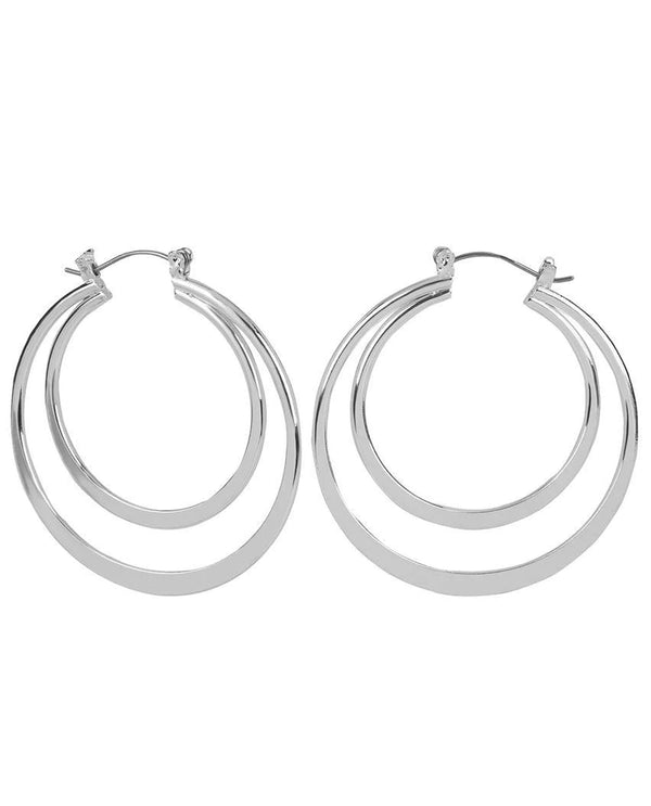 Coco & Carmen WN003043 Interlocking Hoop Earring Silver