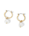 Coco & Carmen WN004251, 4252 Small Hoop With Pearl Dangle Gold