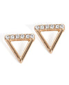 Coco & Carmen WN004256 Triangle With Stones Post Gold