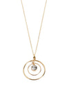 Coco & Carmen WN004279, 4280 Double Circle With Stone Necklace Gold