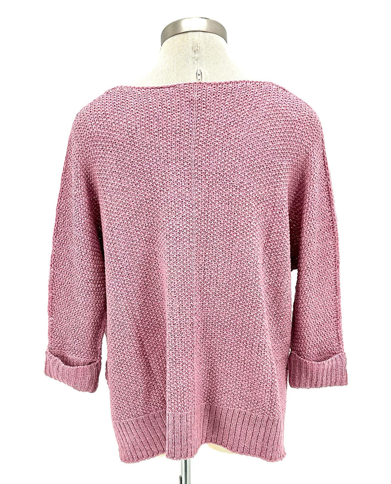 ee:some SK2207 Ribbon Boxy Sweater Mauve