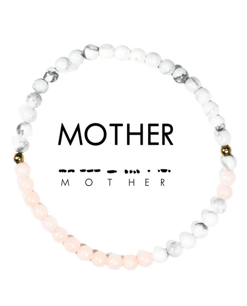 Morse Code Bracelet MOTHER Pink