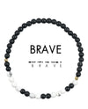 Ethic Goods BRAVE Morse Code Bracelet Black & White