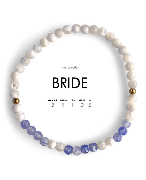 Morse Code Bracelet BRIDE Pearl