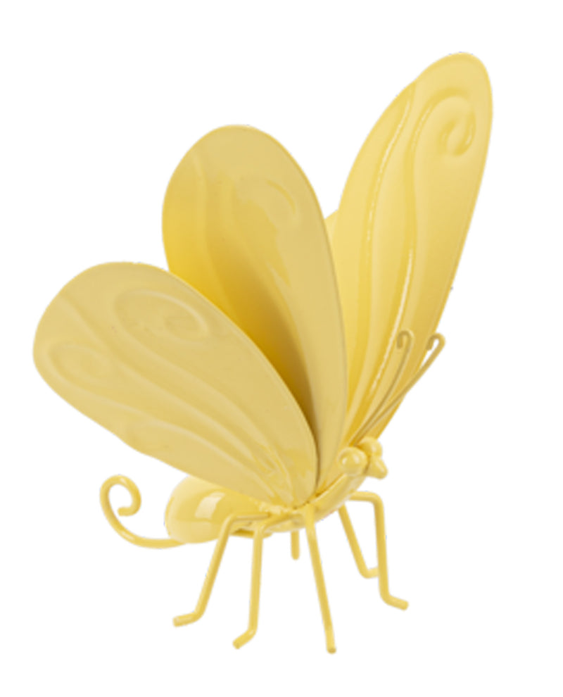 Butterfly Metal Decoration CG180335 Yellow