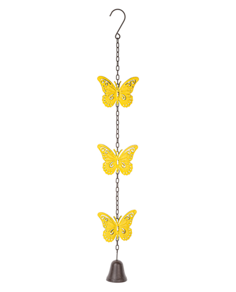 Butterfly Wind Chime CG181140 Yellow