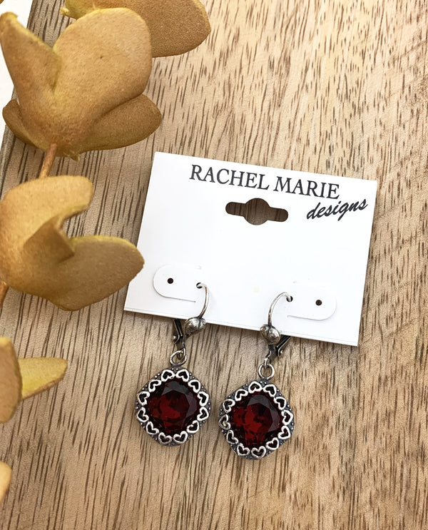 Rachel Marie Designs Valentina Filigree Cushin Cut Earring Siam