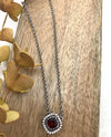 Rachel Marie Designs Valentina Heart/Halo Trim Necklace Siam