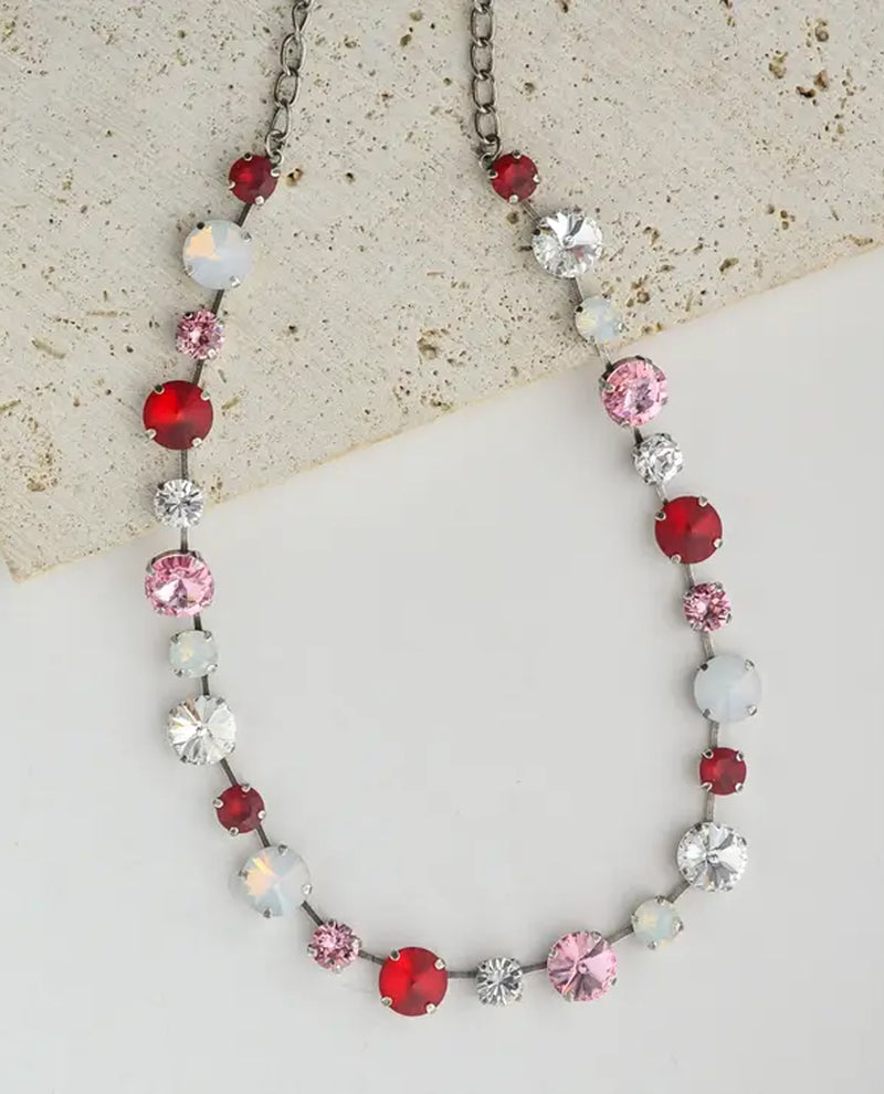 Rachel Marie Designs Penny Necklace Red Pink