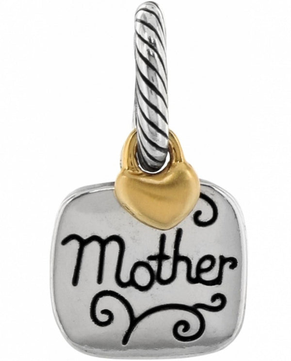 Brighton J99552 Mother Charm silver mom charm with gold heart