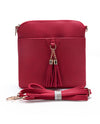 Pebble Cross Body With Tassel 3308 Red