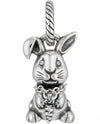 Brighton J93682 ABC Bugsy Rabbit Charm silver rabbit charm with a carrot