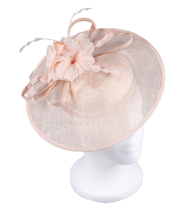 JEANNE SIMMONS 4841 BOW FLOWER FASCINATOR LIGHT PINK