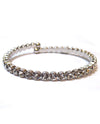 Silver Clear Prongless Large Crystal Bracelet 