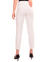 Renuar R1542 Petite Cigarette Style Ankle Pants CL White smooth you out with elastic waist