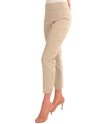 Renuar R1542 Petite Cigarette Style Ankle Pants CL Sand smooth you out with elastic waist