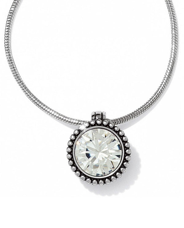Silver Brighton JN5702 Twinkle Grand Necklace with circular sparkling Swarovski