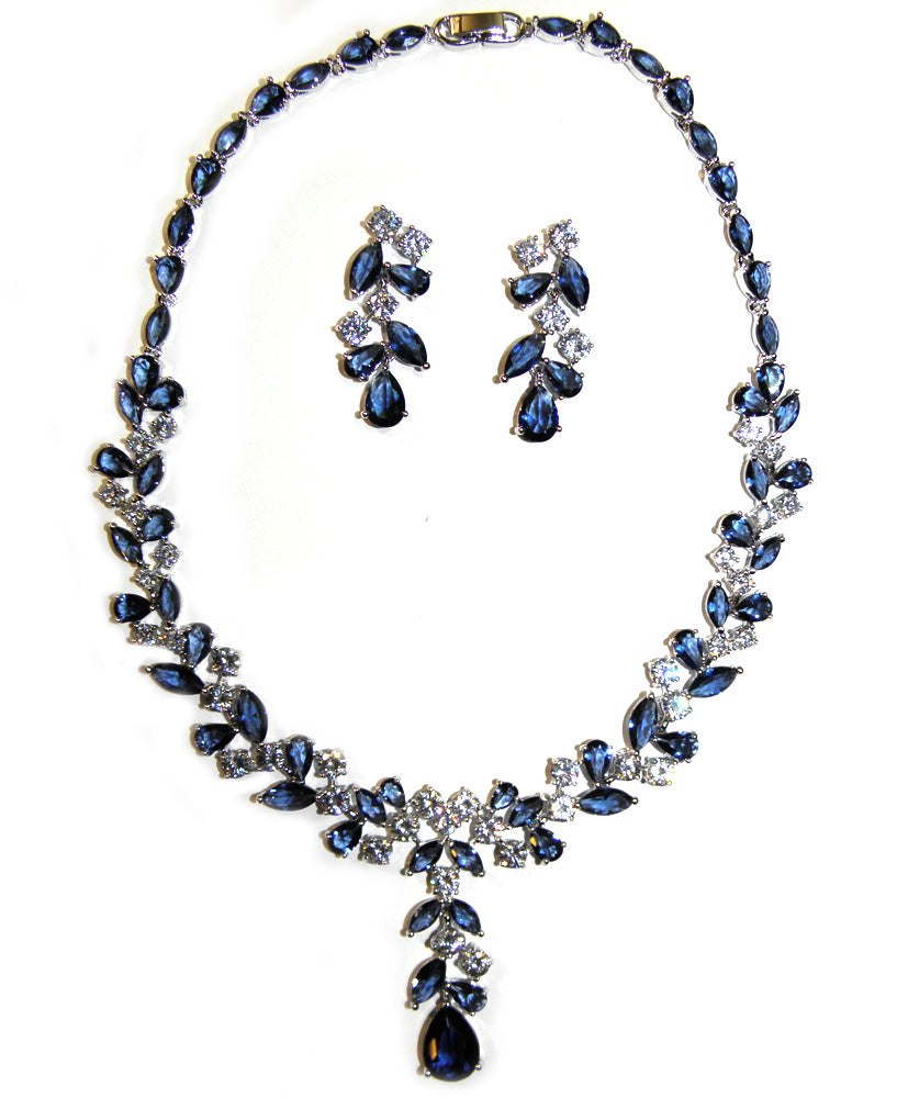 HN-05 Cubic Zirconia Vine Necklace Set