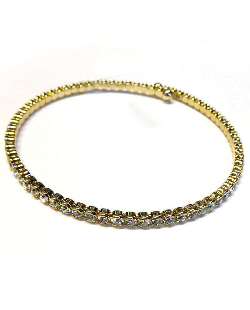 Prongless Small Crystal Bracelet LNFKRB0001 Gold clear