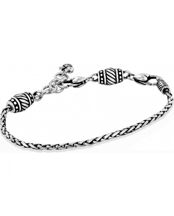 Silver Brighton J36390 ABC Barrel Slide Bracelet twisted rope design to slide on your charms