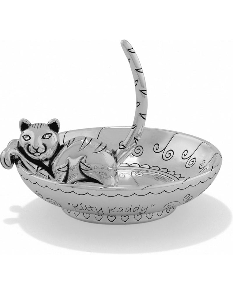 Brighton G50070 Kitty Kaddy Tray Ring Holder silver cat ring holder tray