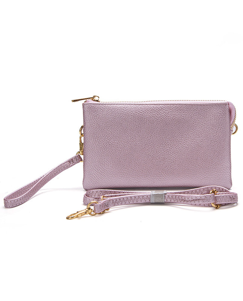 Zip Top Cross Body Handbag 7013 Pink