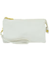 Zip Top Cross Body Handbag 7013 White