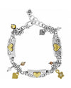 Silver gold Brighton J38342 Remember Your Heart Bracelet remembrance piece with golden heart